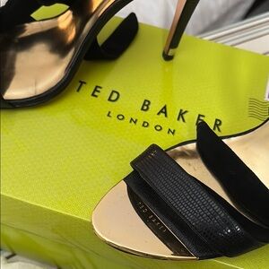 Ted Baker Black and Gold Women's Heels